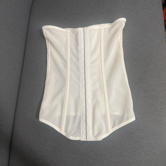 SKIMS Size Medium Marble White Corset Power Mesh Waist Trainer NWT - Picture 2 of 9
